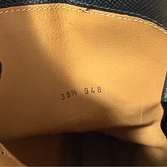 Prada Black Leather Pull On Riding Boots Size 38.5 Designer Preppy Equestrian - Picture 7 of 10